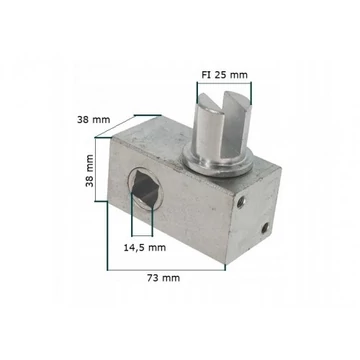 Ponyva feszítő hajtómű vágott fejű bal