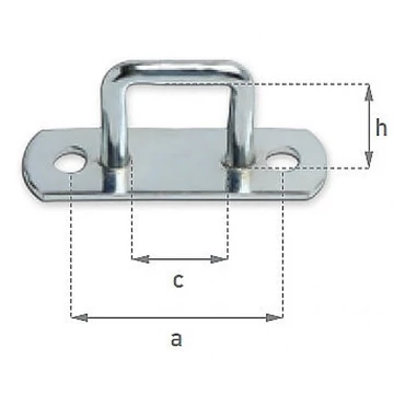 Ponyvafül szögletes 11mm