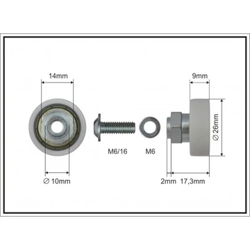 Tető csúszócsapágy