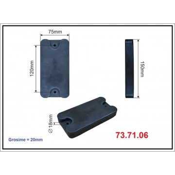 Gumiütköző 150mm
